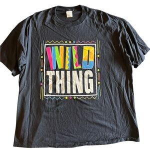 Colorful Wild Thing Vintage Tee - Black